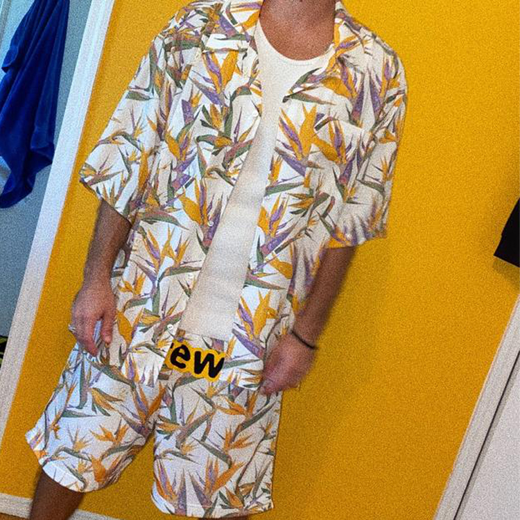 Sizing 드류 하우스 스마일리 레이온 캠프 셔츠 화이트 DR-SS20-42