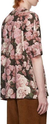 Drew House Smiley Roses Floral Logo Kaos Oversized Pink Pria DR-SS22-612 Lookbook Drew House Smiley Roses Floral Logo Kaos Oversized Pink Pria DR-SS22-612