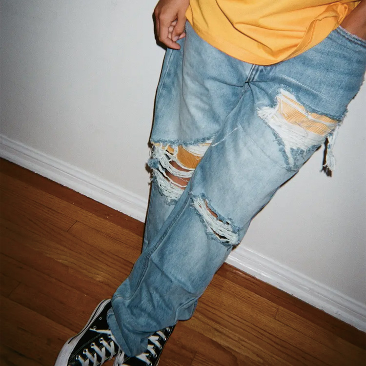 Shop Drew House Smiley Siri Unisex Mini Drew Jeans Lusuh Indigo Vintage DR-SS20-011