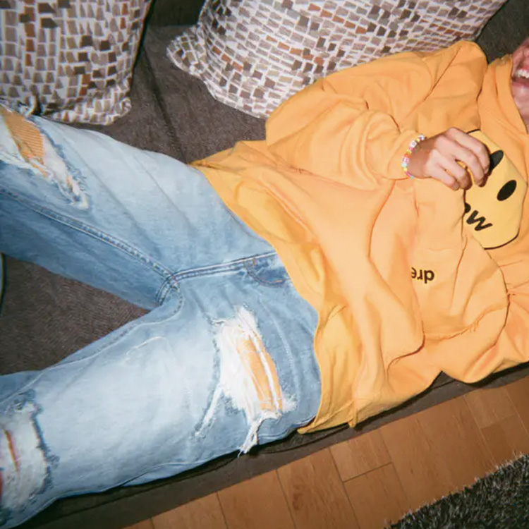 Purchase Drew House Smiley Siri Unisex Mini Drew Jeans Lusuh Indigo Vintage DR-SS20-011