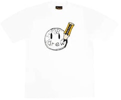 Drew House Smiley Sketch Logo Unisex White T-Shirt DR-SS20-71 Drew House Smiley Sketch Logo Unisex White T-Shirt DR-SS20-71