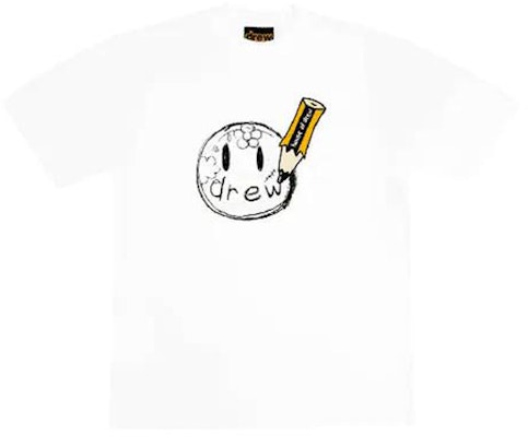 Drew House Smiley Sketch Logo Kaos Unisex Putih DR-SS20-71 Buy Drew House Smiley Sketch Logo Kaos Unisex Putih DR-SS20-71