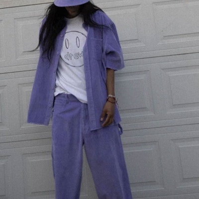 드류 하우스 스마일리 스케치 마스코트 화이트 그래픽 반팔 티셔츠 유니섹스. DR-FW21-011 Details for 드류 하우스 스마일리 스케치 마스코트 화이트 그래픽 반팔 티셔츠 유니섹스. DR-FW21-011