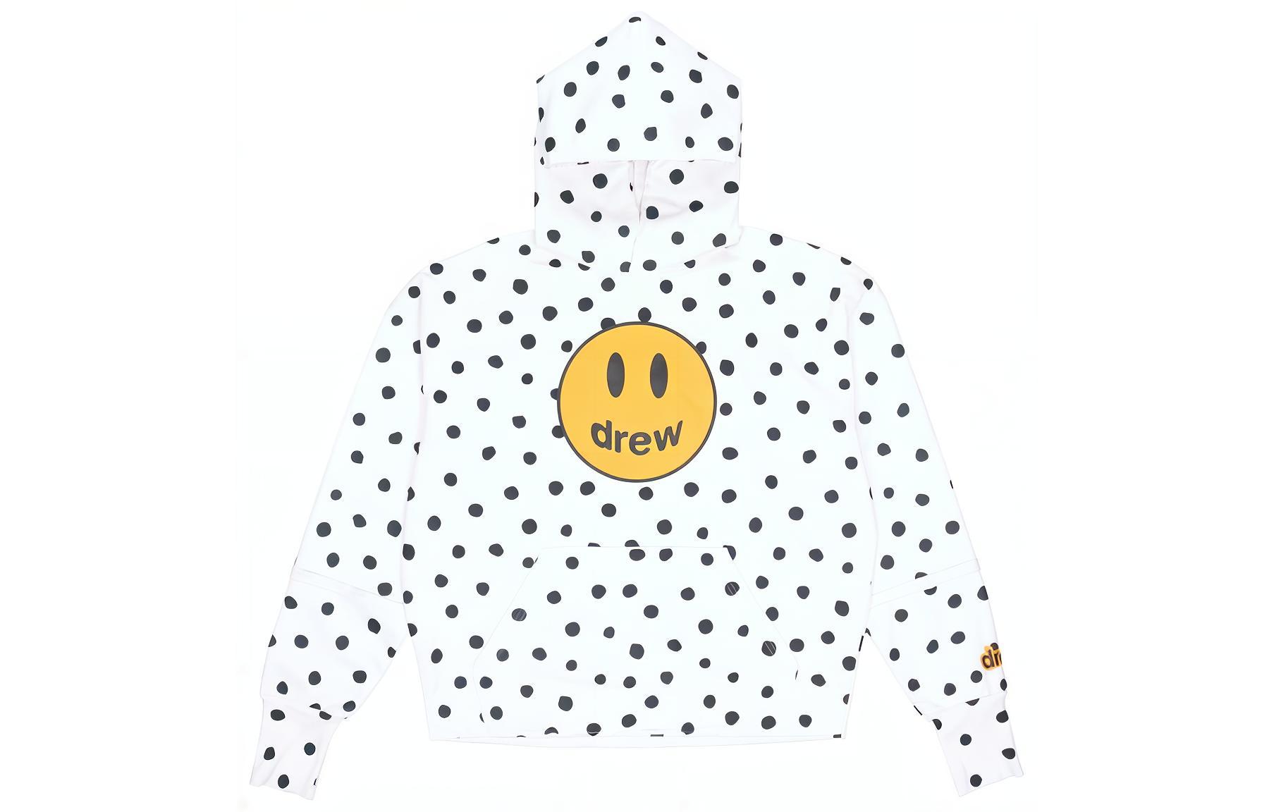 Drew House Smiley SS21 Polka Dot Patchwork Hoodie White Unisex DR-SS21-2
