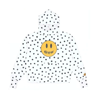 Drew House Smiley SS21 Polka Dot Patchwork Hoodie White Unisex DR-SS21-2