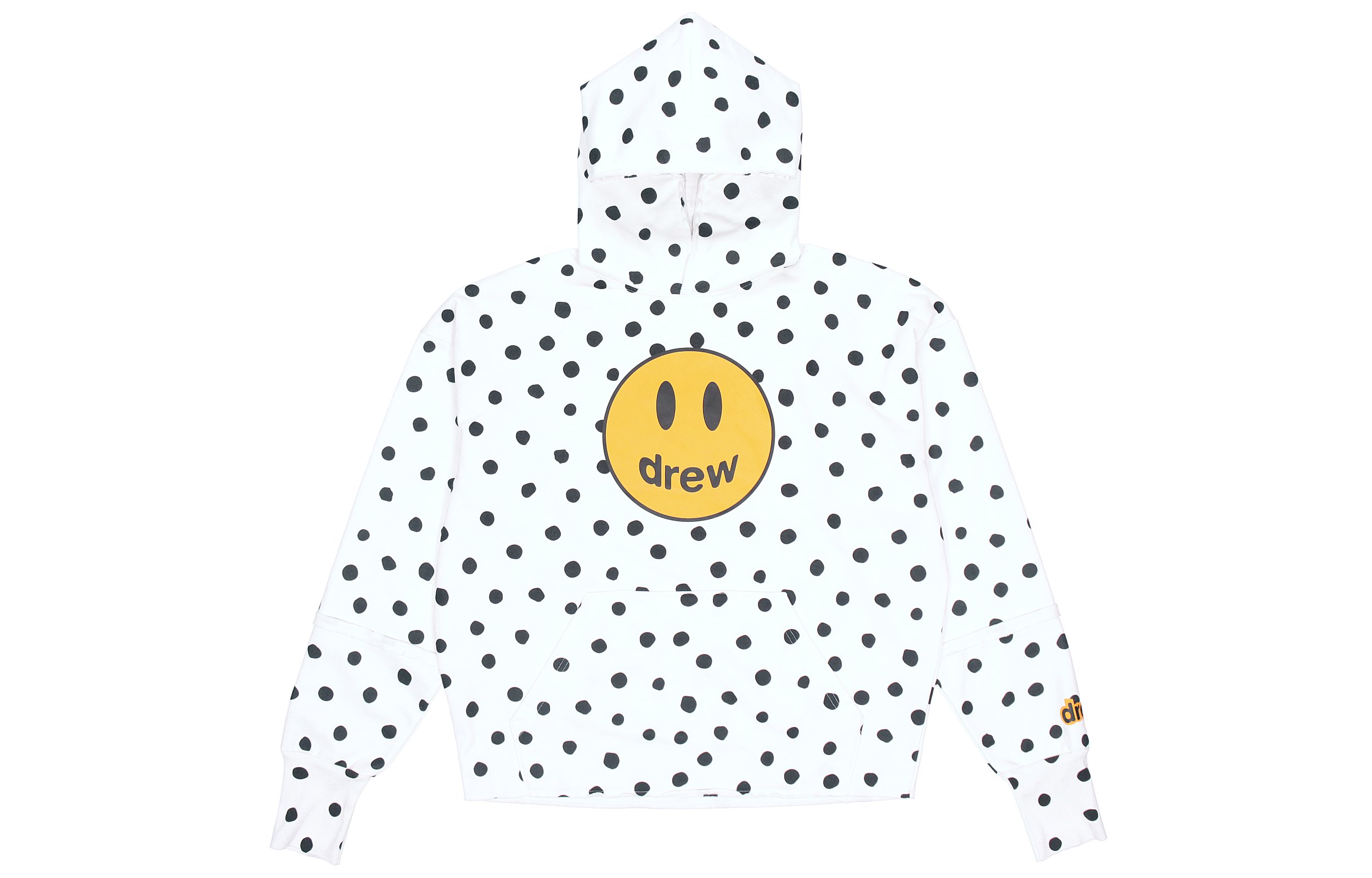 Order Drew House 笑臉 SS21 波點拼布連帽衫 白色 男女款 DR-SS21-2