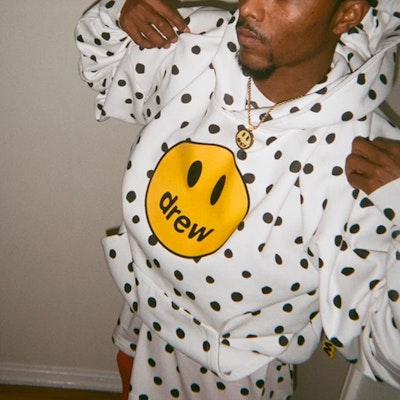 Drew House 笑臉 SS21 波點拼布連帽衫 白色 男女款 DR-SS21-2 Details for Drew House 笑臉 SS21 波點拼布連帽衫 白色 男女款 DR-SS21-2