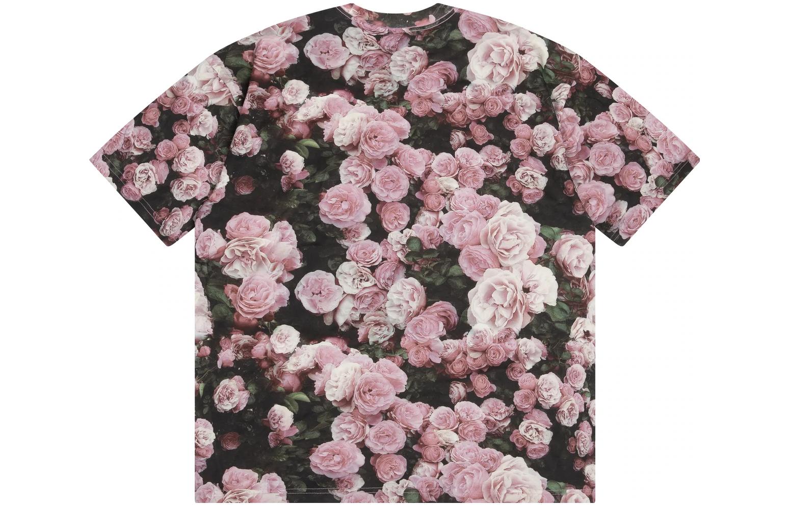 Lookbook Camiseta Rosa Drew House Smiley SS22 Floral Unisex Estilo Pareja Cuello Redondo DR-SS22-900
