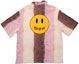 Buy Drew House Smiley SS22 Kemeja Jalur Merah Jambu Lengan Pendek Unisex. DR-SS22-308