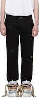 Drew House Smiley Straight-Leg Denim Jeans Black. DR-SS22-246 Drew House Smiley Straight-Leg Denim Jeans Black. DR-SS22-246