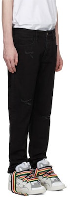 Drew House Smiley Jeans Lurus Hitam. DR-SS22-246 Lookbook Drew House Smiley Jeans Lurus Hitam. DR-SS22-246