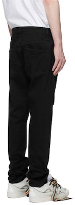 Drew House Smiley Jeans Lurus Hitam. DR-SS22-246 Shop Drew House Smiley Jeans Lurus Hitam. DR-SS22-246