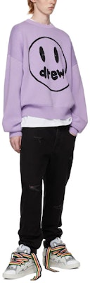 Drew House Smiley Jeans Lurus Hitam. DR-SS22-246 Purchase Drew House Smiley Jeans Lurus Hitam. DR-SS22-246