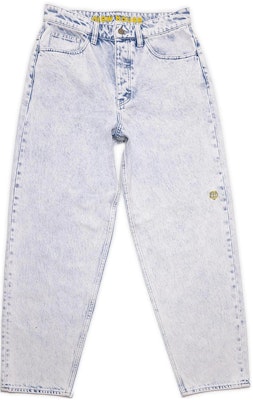 Drew House Smiley Jeans Biru Indigo Unisex Potongan Longgar Gaya Terkini. DR-SS22-231 Order Drew House Smiley Jeans Biru Indigo Unisex Potongan Longgar Gaya Terkini. DR-SS22-231