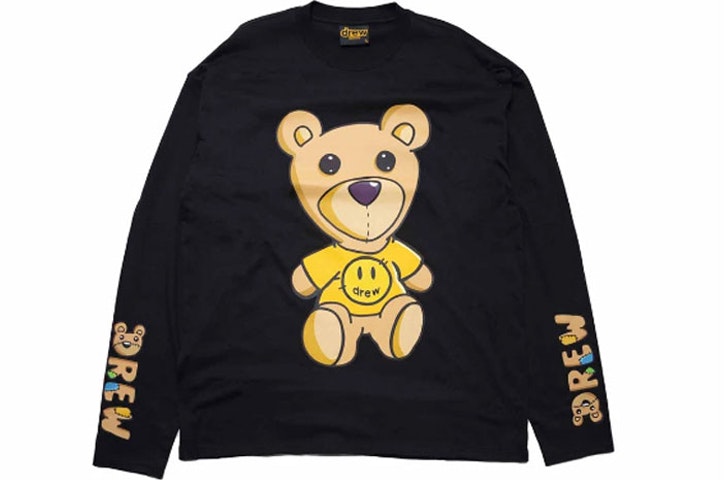 drew-house-smiley-teddy-bear-logo-graphic-crewneck-long-sleeve-tee-black-unisex-dr-fw-21-077
