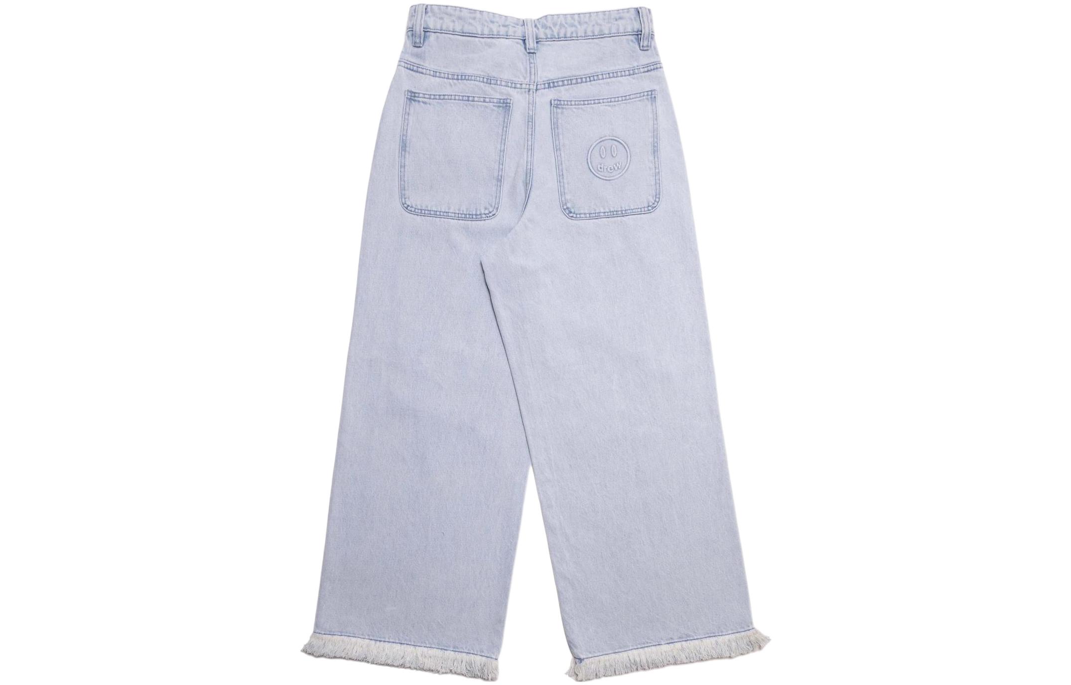 Lookbook Drew House Smiley Jeans Koyak Ultra Wide Leg Vintage Indigo Unisex Biru. DR-SS22-161