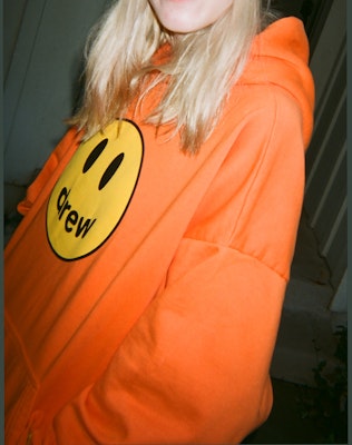 Drew House Smiley Unisex Pullover Sweatshirt Lelaki & Wanita DR-FW20-90 Sizing Drew House Smiley Unisex Pullover Sweatshirt Lelaki & Wanita DR-FW20-90