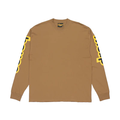 Drew House SS21 Brown Logo Print Long Sleeve Tee-Unisex Cotton Base Layer Top DR-SS21-85