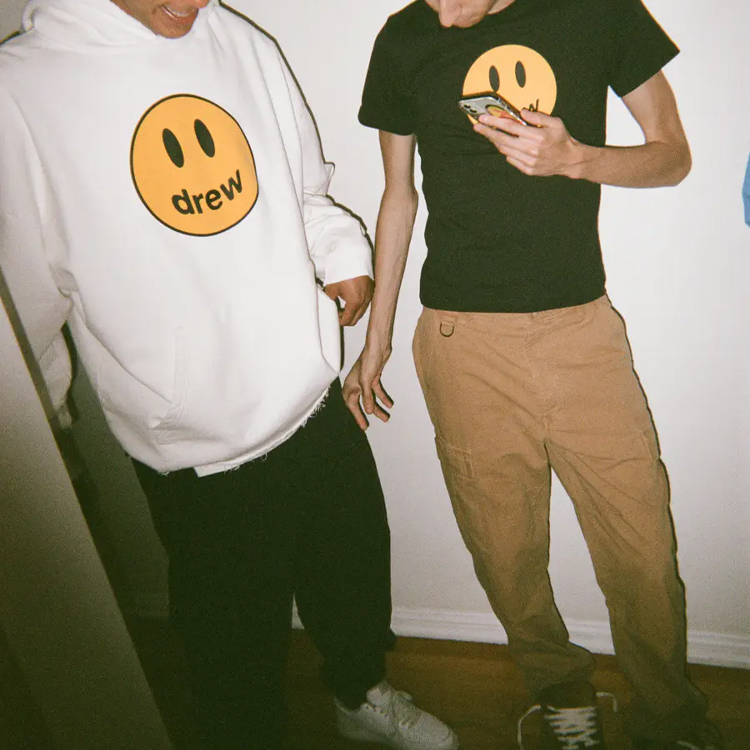 Sizing Drew House SS21 解構風吉祥物笑臉連帽衫 - 男女款羊毛上衣 DR-SS21-112