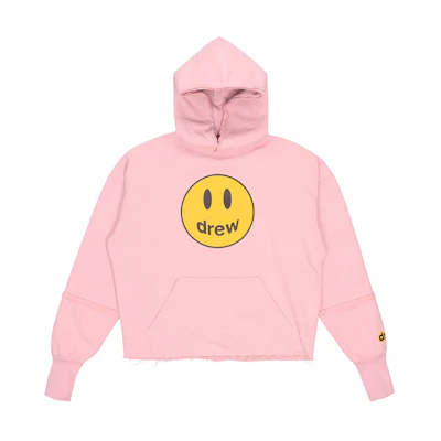 Drew House SS21 Dusty Rose Smiley Hoodie Unisex Pink Logo Pullover DR-SS21-1