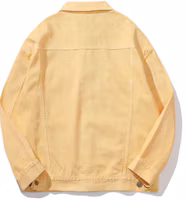 Lookbook Drew House SS21 Floral Trucker Jacket Washed Tangerine Yellow Unisex Denim Jacket. DR-SS21-115