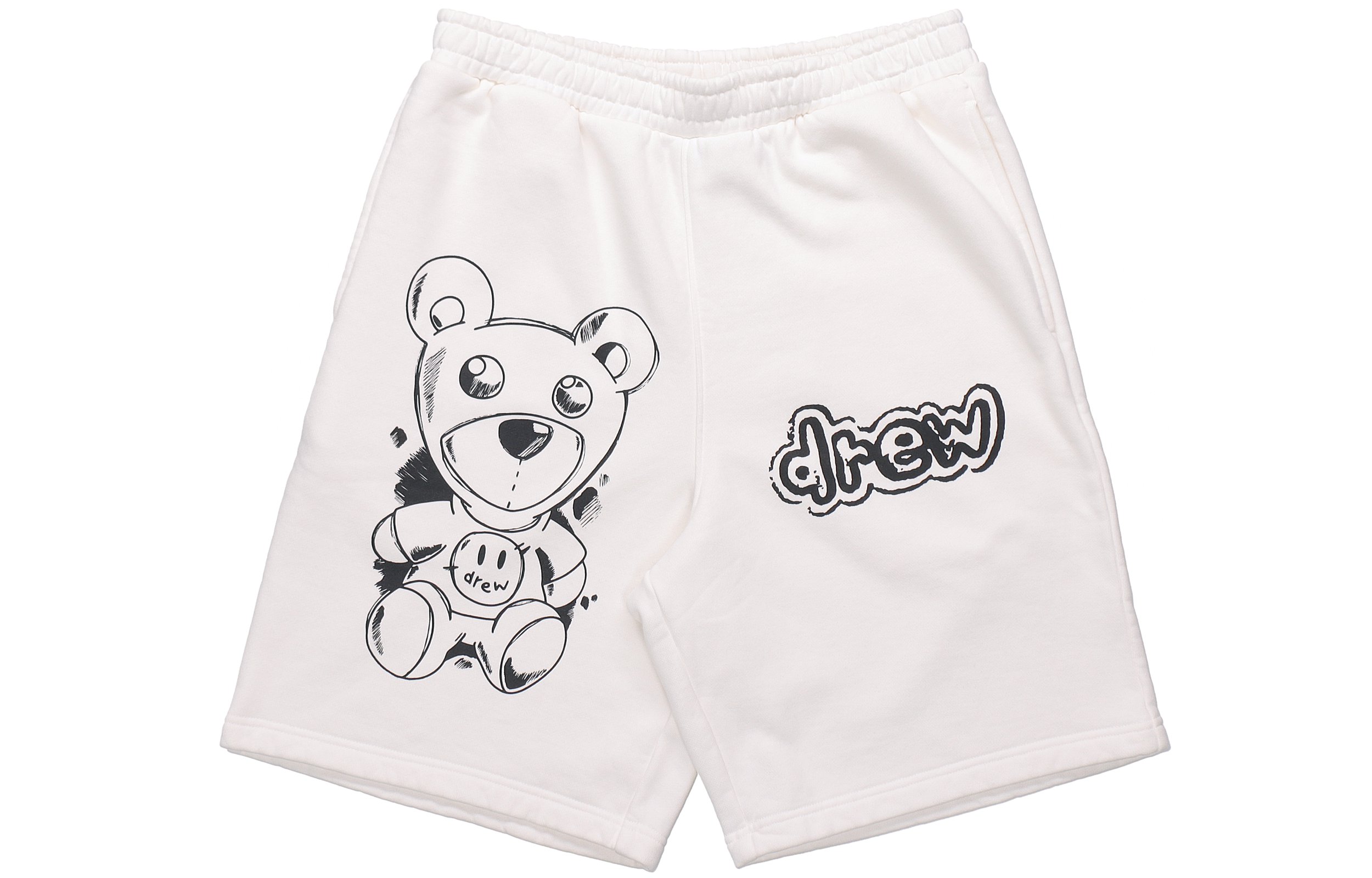 Drew House SS21 Graphic Shorts Unisex Off-White. DR-SS21-81