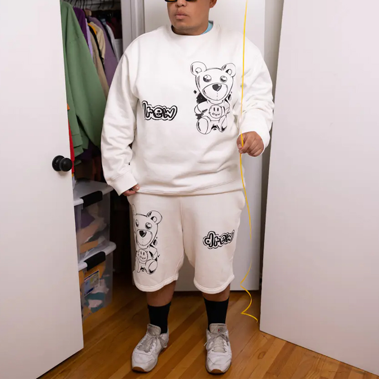 Purchase Drew House Celana Pendek Grafis Unisex Off-White SS21. DR-SS21-81