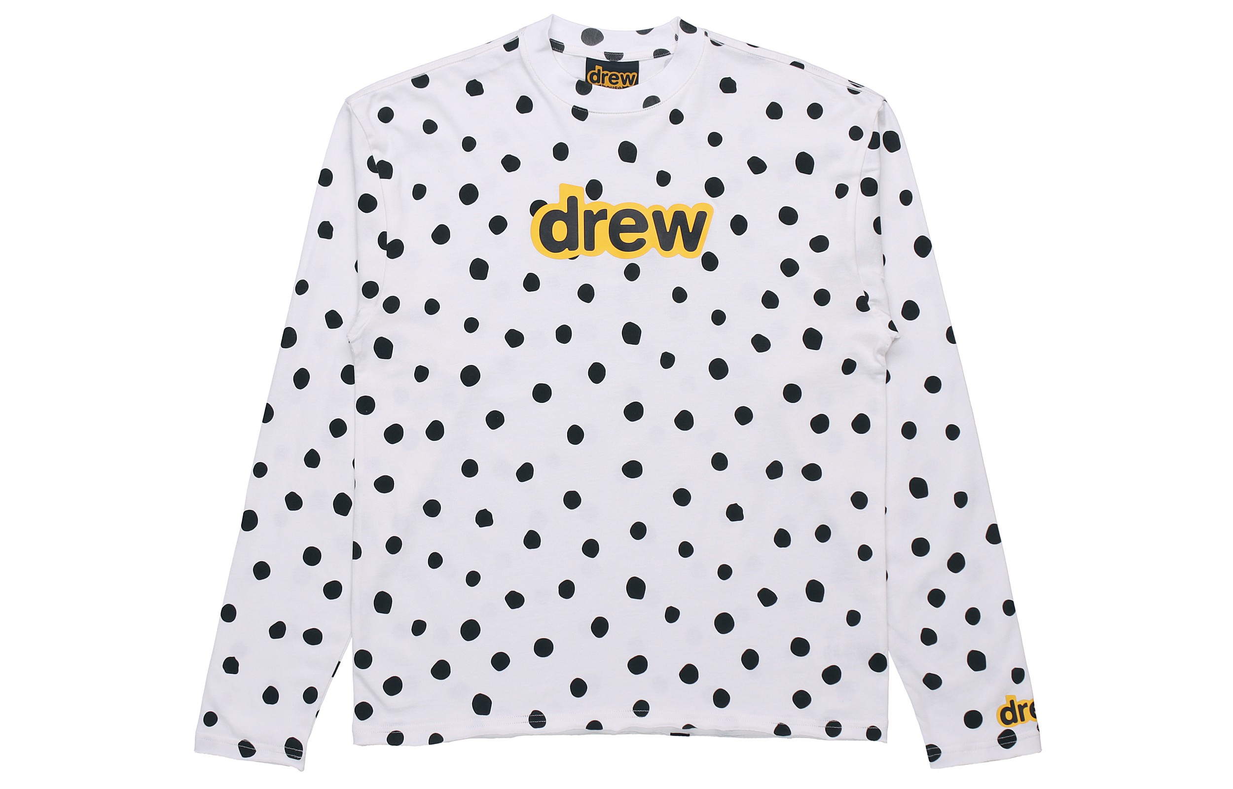 Drew House SS21 Polka Dot Logo Long Sleeve Tee Unisex White DR-SS21-32
