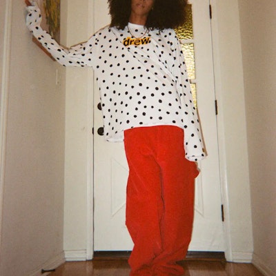 Drew House SS21 波點標誌長袖T恤 中性款 白色 DR-SS21-32 Shop Drew House SS21 波點標誌長袖T恤 中性款 白色 DR-SS21-32