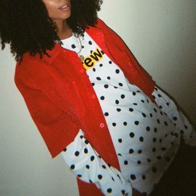 Drew House SS21 波點標誌長袖T恤 中性款 白色 DR-SS21-32 2