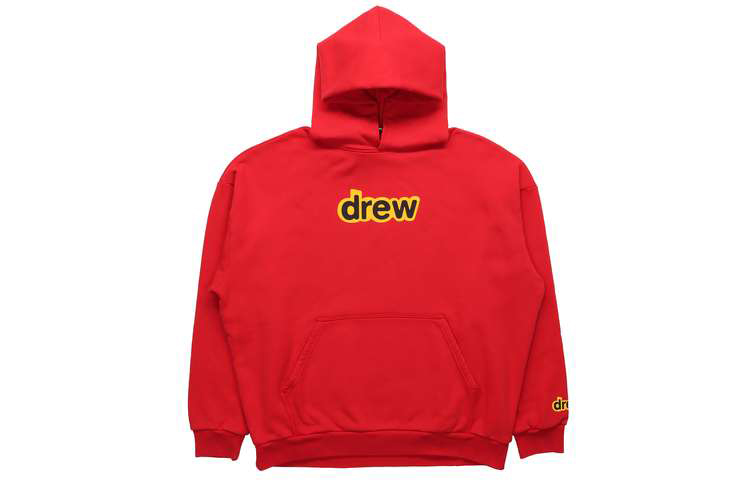 Drew House SS21 Secret Logo Hoodie Red Unisex Winter Pullover Sweatshirt. DR-SS21-36