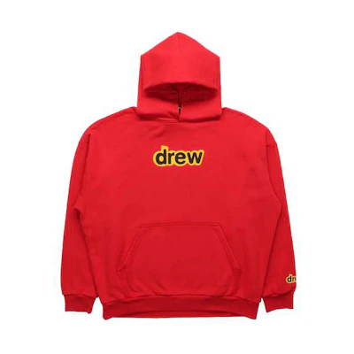 Drew House SS21 Secret Logo Hoodie Red Unisex Winter Pullover Sweatshirt. DR-SS21-36