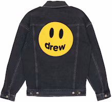 Order Drew House SS21 Smiley Denim Jacket Unisex Couple's Black DR-SS21-20