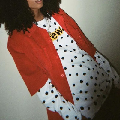 Drew House SS21 笑臉迷你燈芯絨紅色短袖襯衫 男女通用 DR-SS21-24 Purchase Drew House SS21 笑臉迷你燈芯絨紅色短袖襯衫 男女通用 DR-SS21-24