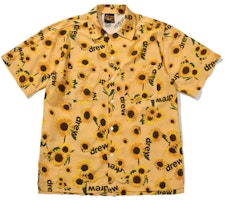 Drew House SS21 Sunflower Print Rayon Camp Shirt Yellow Unisex. DR-SS21-79 Drew House SS21 Sunflower Print Rayon Camp Shirt Yellow Unisex. DR-SS21-79