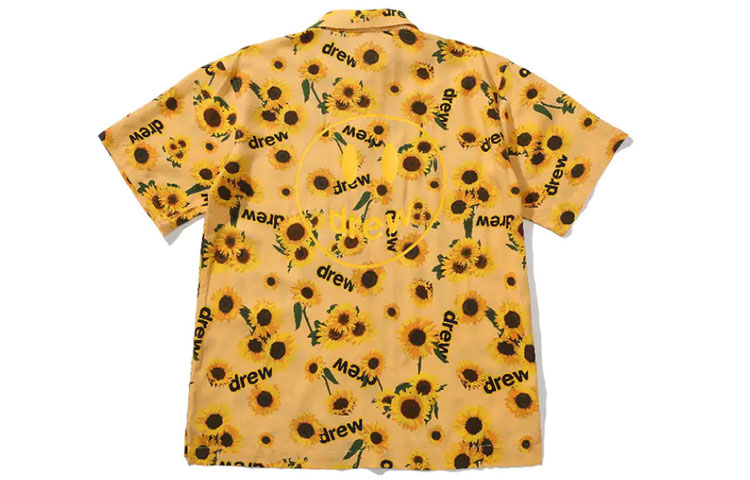 Lookbook Camisa Drew House SS21 Estampado Girasol Rayon Amarilla Unisex. DR-SS21-79