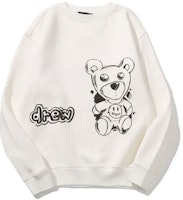 Drew House SS21 Theodore Sketch Crewneck Graphic Sweatshirt Unisex White. DR-SS21-74 Drew House SS21 Theodore Sketch Crewneck Graphic Sweatshirt Unisex White. DR-SS21-74