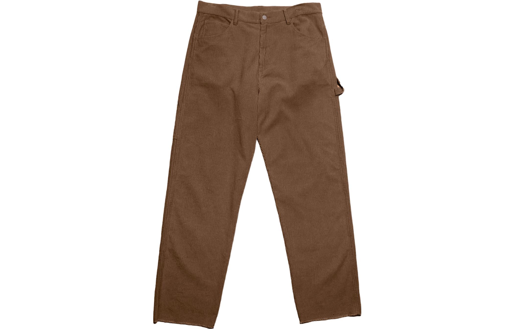 Drew House SS22 Corduroy Carpenter Pants Chaz Brown Unisex Casual Straight Fit. DR-SS22-460