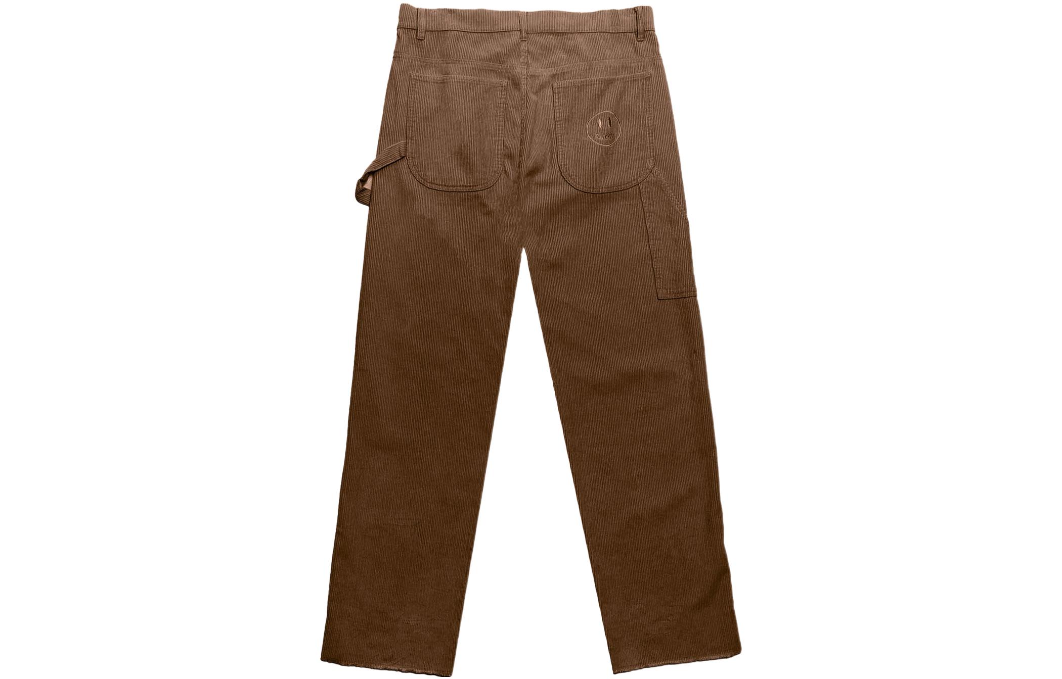 Lookbook Drew House SS22 Seluar Korduroi Carpenter Chaz Brown Unisex Kasual Potongan Lurus. DR-SS22-460