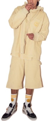 Drew House SS22 Corduroy Hoodie Biscotti Smiley Pullover Unisex Almond Color. DR-SS22-200 Shop Drew House SS22 Corduroy Hoodie Biscotti Smiley Pullover Unisex Almond Color. DR-SS22-200