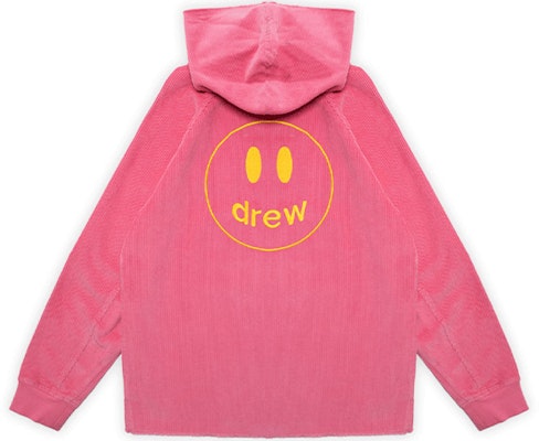 Drew House SS22 Hot Pink Corduroy Hoodie Smiley Unisex Warm Pullover. DR-SS22-158 Buy Drew House SS22 Hot Pink Corduroy Hoodie Smiley Unisex Warm Pullover. DR-SS22-158
