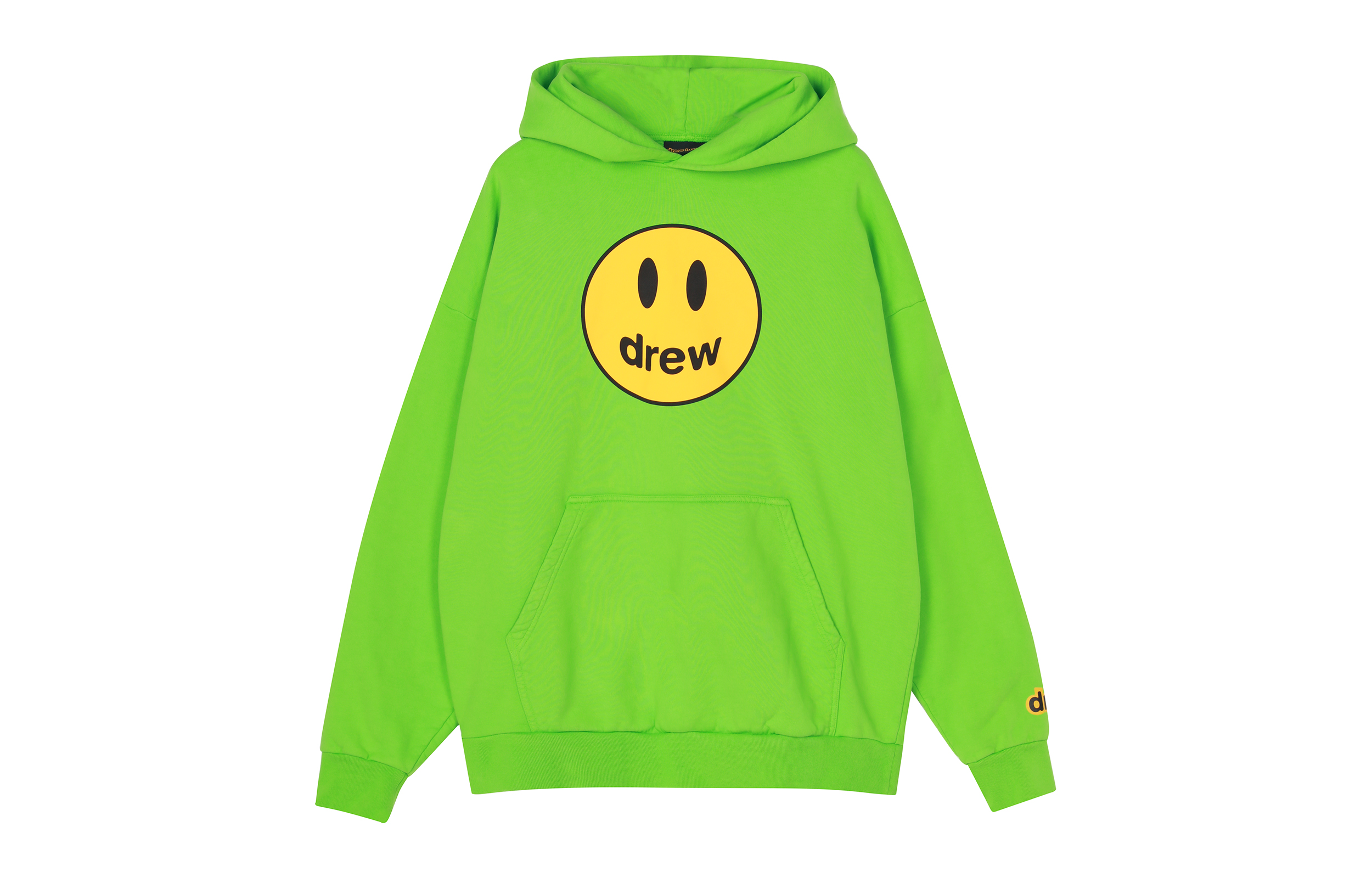 Drew House SS22 Mascot Lime Green Smiley Pullover Hoodie Unisex Fall Collection. DR-SS22-154 圖 2