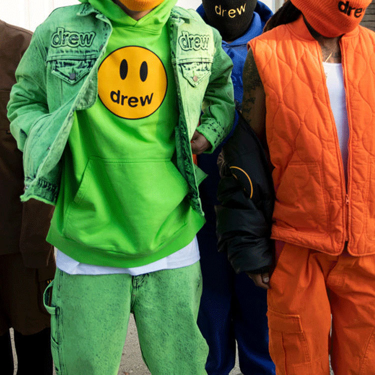 Drew House SS22 Mascot Lime Green Smiley Pullover Hoodie Unisex Fall Collection. DR-SS22-154 圖 5