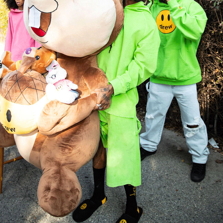 Drew House SS22 Mascot Lime Green Smiley Pullover Hoodie Unisex Fall Collection. DR-SS22-154 圖 6