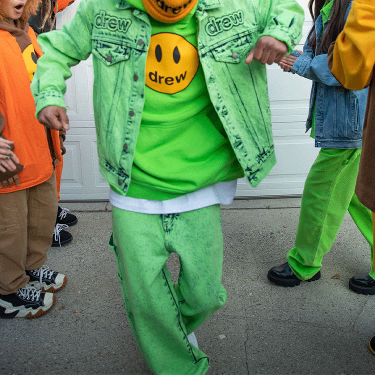 Drew House SS22 Mascot Lime Green Smiley Pullover Hoodie Unisex Fall Collection. DR-SS22-154 圖 8