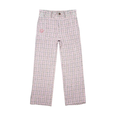 Drew House SS22 Pink Boucle Relaxed Fit Chino Pants Unisex Casual Wear. DR-SS22-445