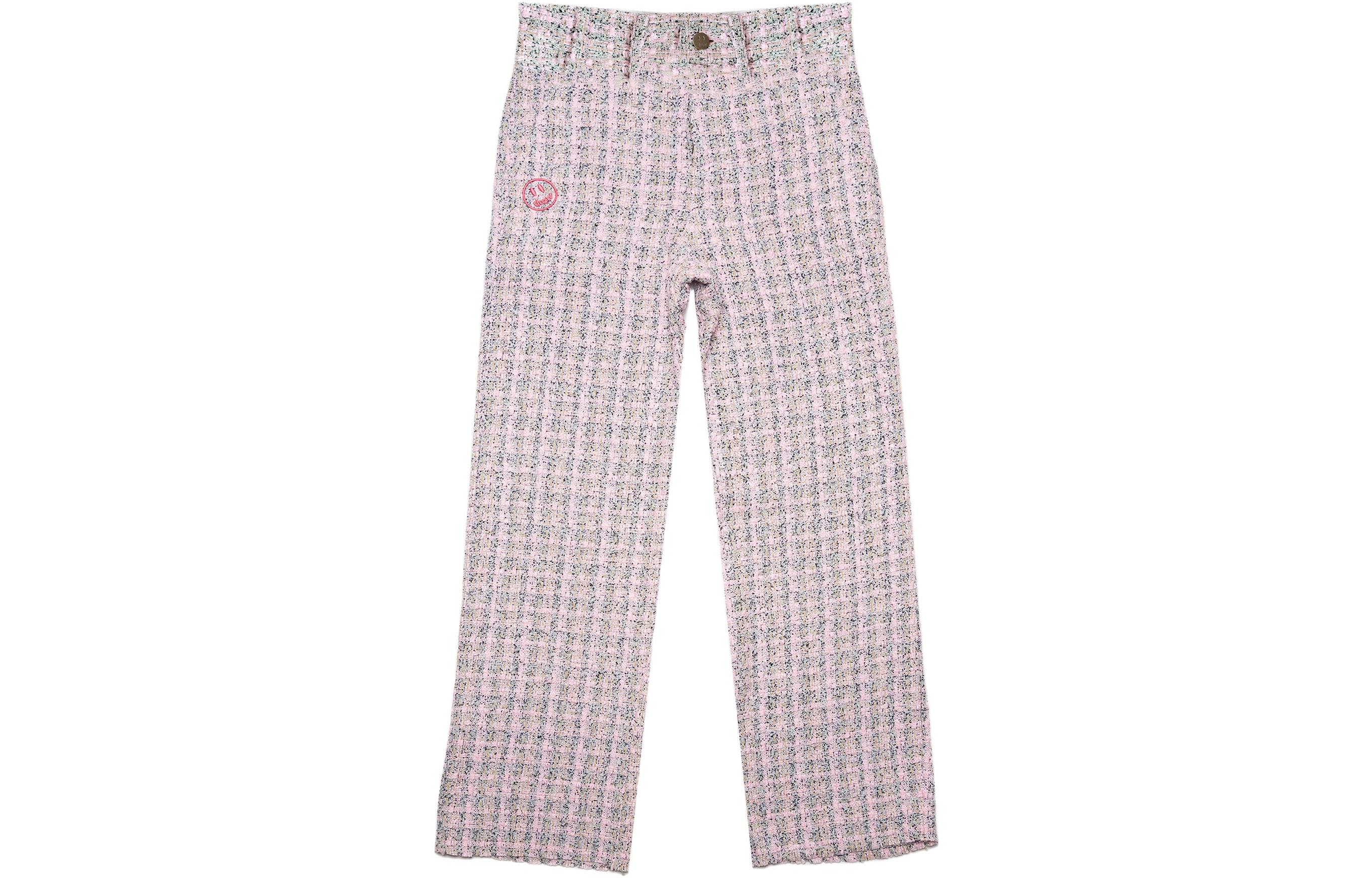 Order 드류 하우스 SS22 핑크 부클 릴랙스 핏 치노 팬츠 유니섹스 캐주얼웨어. DR-SS22-445