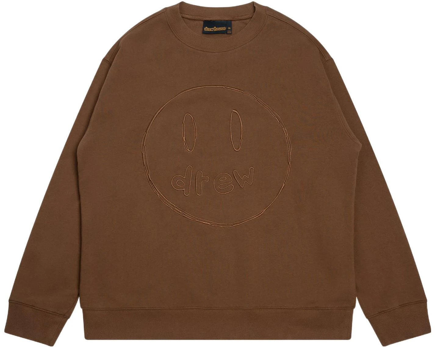 drew-house-ss-22-sketch-mascot-crewneck-brown-unisex-smiley-graphic-sweatshirt-dr-ss-22-489