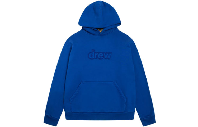 Drew House SS22 Skidoodle Hoodie Blue Letter Logo Unisex Pullover. DR-SS22-125