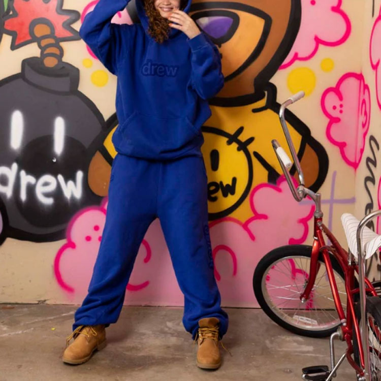 Drew House SS22 Skidoodle Hoodie Blue Letter Logo Unisex Pullover. DR-SS22-125 圖 4